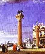 Richard Parkes Bonington St. Mark's Column in Venice oil on canvas